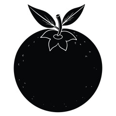 Blueberry Fruits Silhouette Vector Illustration