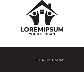 house in the form real estate logo