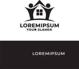 house in the form real estate logo