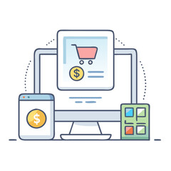 e commerce icon, e commerce vector illustration-simple illustration of e commerce, perfect for e commerce logos and icons