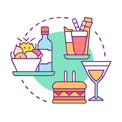 food beverage icon, food beverage vector illustration-simple illustration of food beverage, perfect for food beverage logos and icons