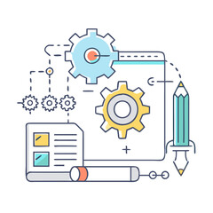 mechanical engineering icon, mechanical engineering vector illustration-simple illustration of mechanical engineering, perfect for mechanical engineering logos and icons