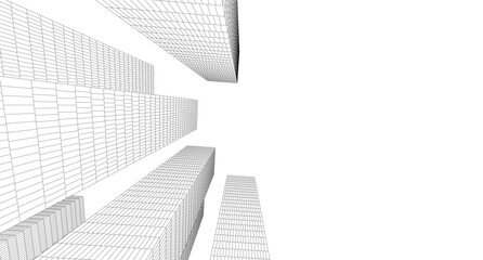 Buildings in the city skyscrapers