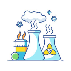 nuclear energy icon, nuclear energy vector illustration-simple illustration of nuclear energy, perfect for nuclear energy logos and icons