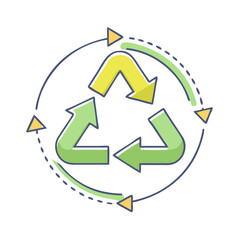 recycling icon, recycling vector illustration-simple illustration of recycling, perfect for recycling logos and icons