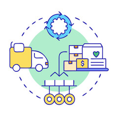 supply chain icon, supply chain vector illustration-simple illustration of supply chain, perfect for supply chain logos and icons