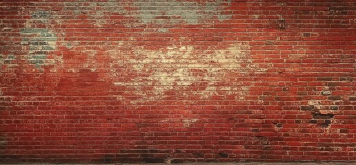Red Brick Wall Texture Background: Grunge, Aged, Weathered, Vintage, Rustic