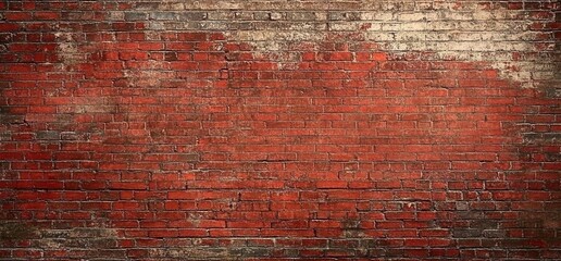 Red Brick Wall Texture Background Aged Grunge Worn Weathered Vintage Surface