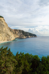 Fototapeta premium Scenic coastline of Lefkada with turquoise waters, Greece