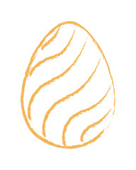 Hand-drawn Easter egg with spiral pattern