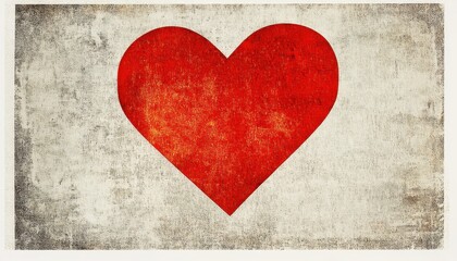 Red Heart Grunge Texture Background