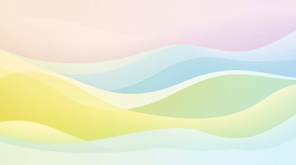 Obraz premium Soft pastel hues blend seamlessly in a mesmerizing display of flowing abstract waves, creating a serene and calming background suitable for various design projects