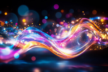 Cosmic Light Trails: A Kaleidoscopic Journey Through Intergalactic Space