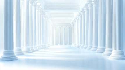 Obraz premium Beautiful airy widescreen minimalistic white, Beautiful airy widescreen minimalistic white and light blue 