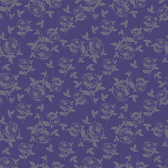 Hand drawn flowers seamless pattern