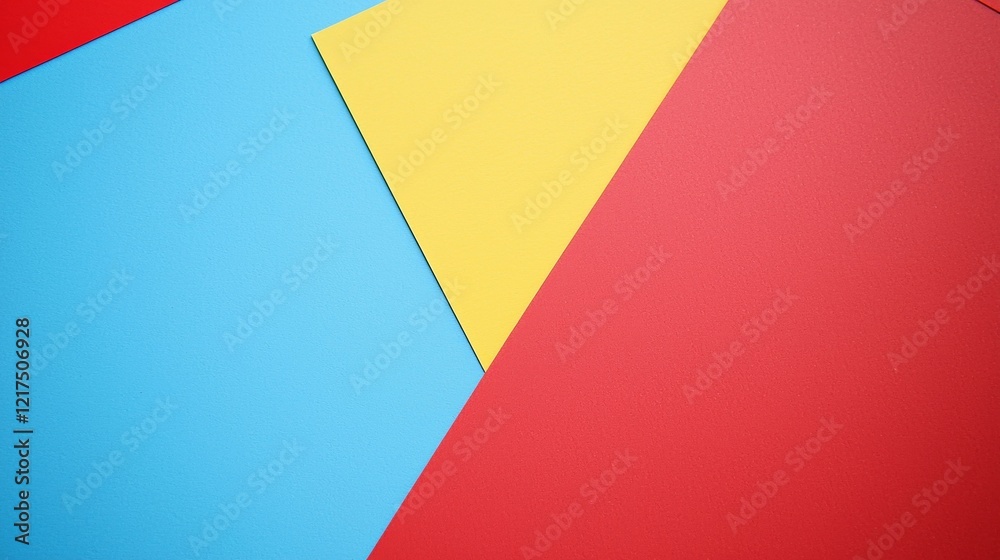 Poster colorful sheets of construction paper creating an abstract geometric background with intersecting li