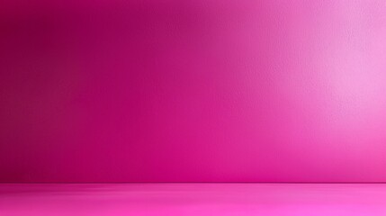 Fototapeta premium Empty pink studio background featuring a subtle lighting gradient, ideal for product displays, presentations, or creative projects requiring a vibrant and modern backdrop