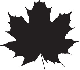 black maple leaf silhouette