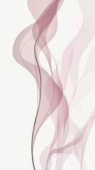 Pink waves are creating a beautiful abstract design, flowing gracefully on a white background, perfect for adding a touch of elegance and sophistication to any project