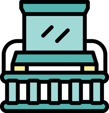 recommend clip art: Courtroom witness stand with microphone, representing law, justice, and legal proceedings