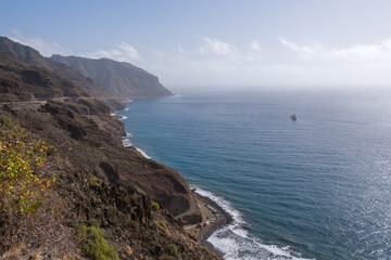 ocean view and ship in Tenerife
