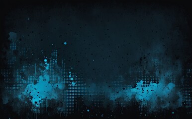 Obraz premium Abstract Urban Nightscape in Blue