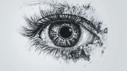 Obraz premium Black shade eye of the person