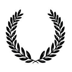 Adobe Illustrator Artwork, A wreath with a green leaves and a symbol for the winner of the contest. Gold laurel wreath. Laurel wreath vector icon isolated on white background.