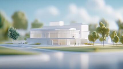 3d rendering of a modern building, stunning visualization of contemporary architecture and urban design