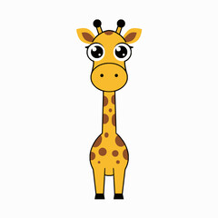 cute giraffe cartoon character style 