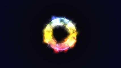 Ring object with rainbow color