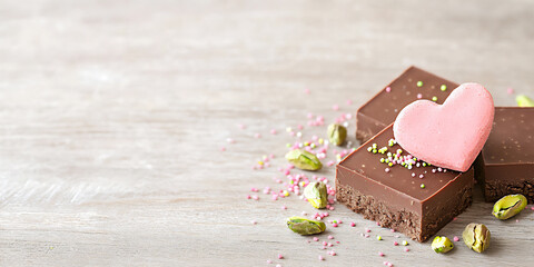 valentine's day chocolate bark with pistachios