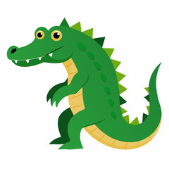 Obraz premium cartoon crocodile with a smile