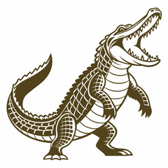 crocodile isolated on white