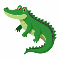 cartoon crocodile isolated on white