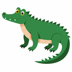 Fototapeta premium cartoon crocodile with a smile