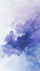 Fototapeta premium Alcohol ink flowing and blending together, creating a mesmerizing abstract design with shades of purple and blue, perfect for backgrounds, prints, or digital art