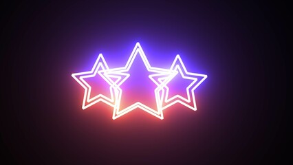 Obraz premium An object of 3 star with 2 mix color