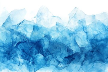 Obraz premium Blue abstract waves creating a serene and tranquil atmosphere in a creative artwork design