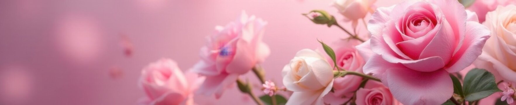 Florero de cristal con rosas blancas secas en un ambiente, moderno, cristal, rosa