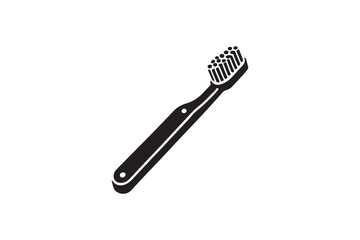  black-and-white simple tooth brush vector silhouette 