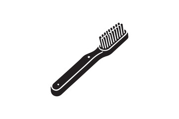  black-and-white simple tooth brush vector silhouette 