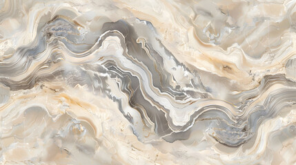 Obraz premium A close-up of a beige and gray marble surface with a swirling, generative ai