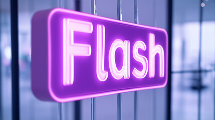 Bright advertisement announces limited-time flash sale with vibrant neon colors