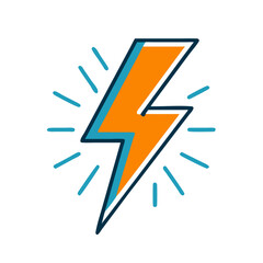 Powerful Lightning Bolt Icon