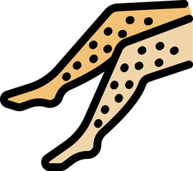 Stylish polka dot tights on woman's legs, adding a touch of fun to any outfit