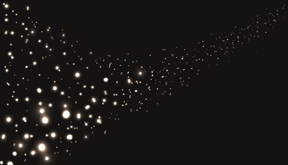 abstract white glowing shine light particles on charcoal background