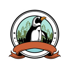 Pinguin park logo badge