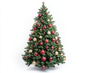Celebrate holiday season a beautifully decorated Christmas tree filled joy cheer isolated on white background