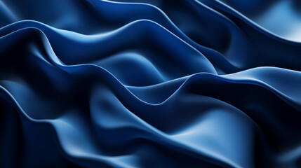 Obraz premium Dark Flow. Capturing dynamic essence of an abstract blue wavy gradient background 